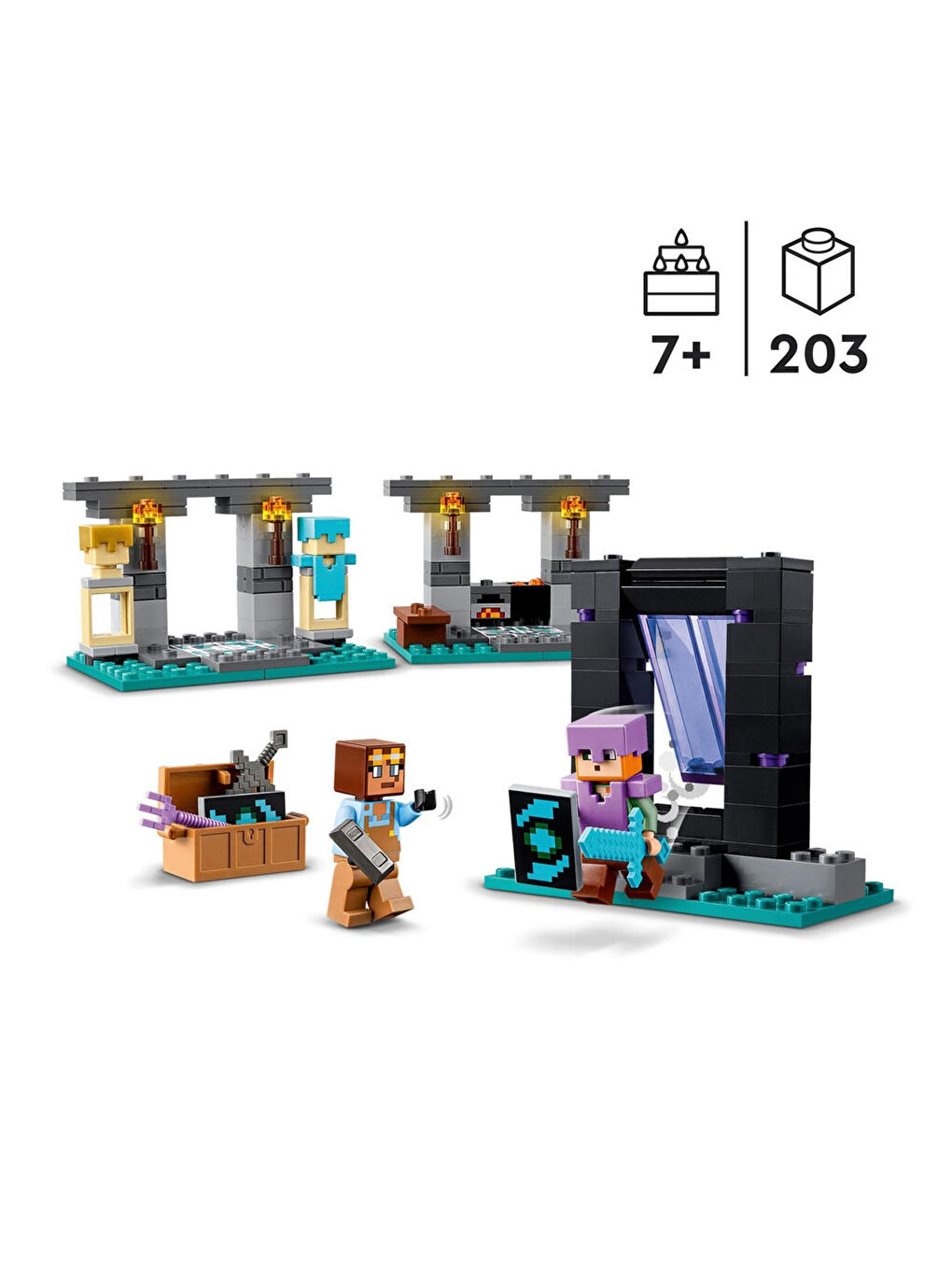 Lego Renksiz Minecraft Cephanelik 21252 - 5