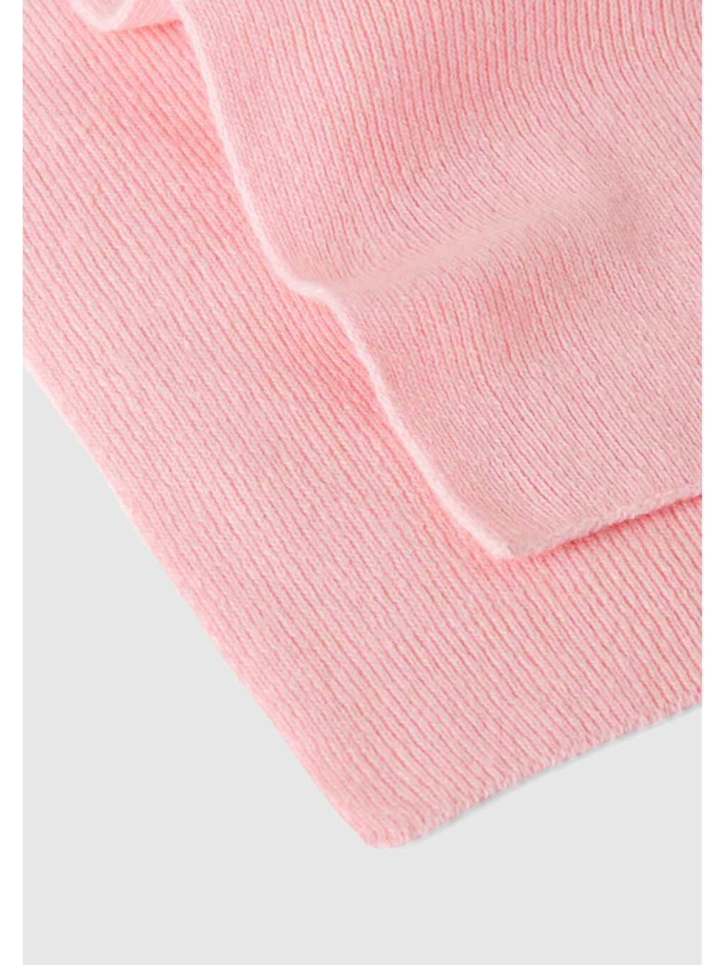 Çocuk Pembe Benetton Logo İşlemeli Atkı-1