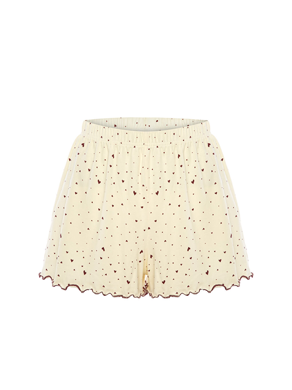 Haki Kadın İnce Askılı Fiyonklu Pamuklu Şortlu Pijama Takımı-3