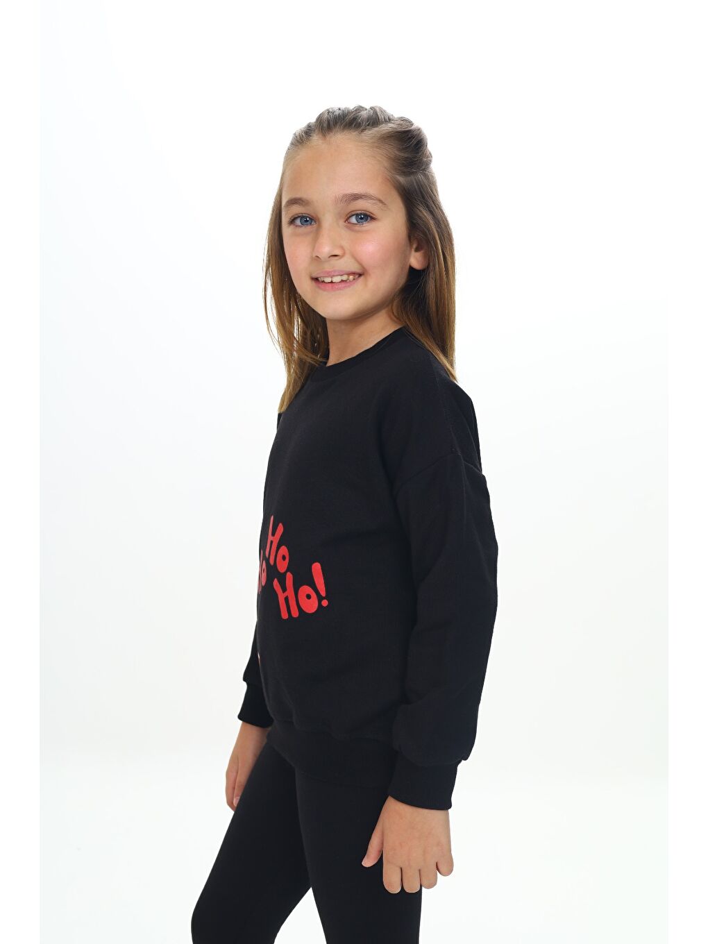 Toontoykids Siyah Kız Çocuk Baskılı Sweatshirt - 1