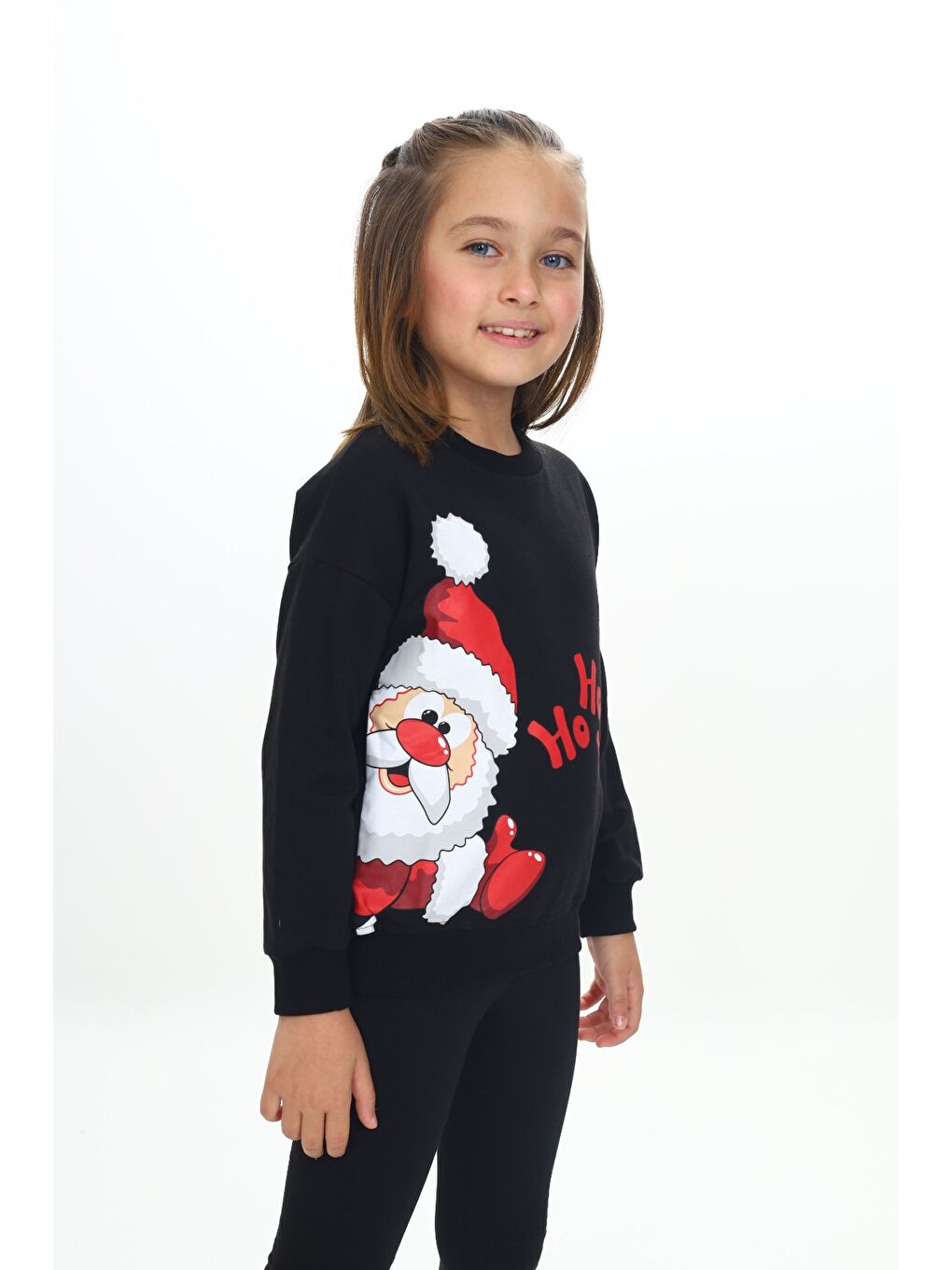 Toontoykids Siyah Kız Çocuk Baskılı Sweatshirt - 2