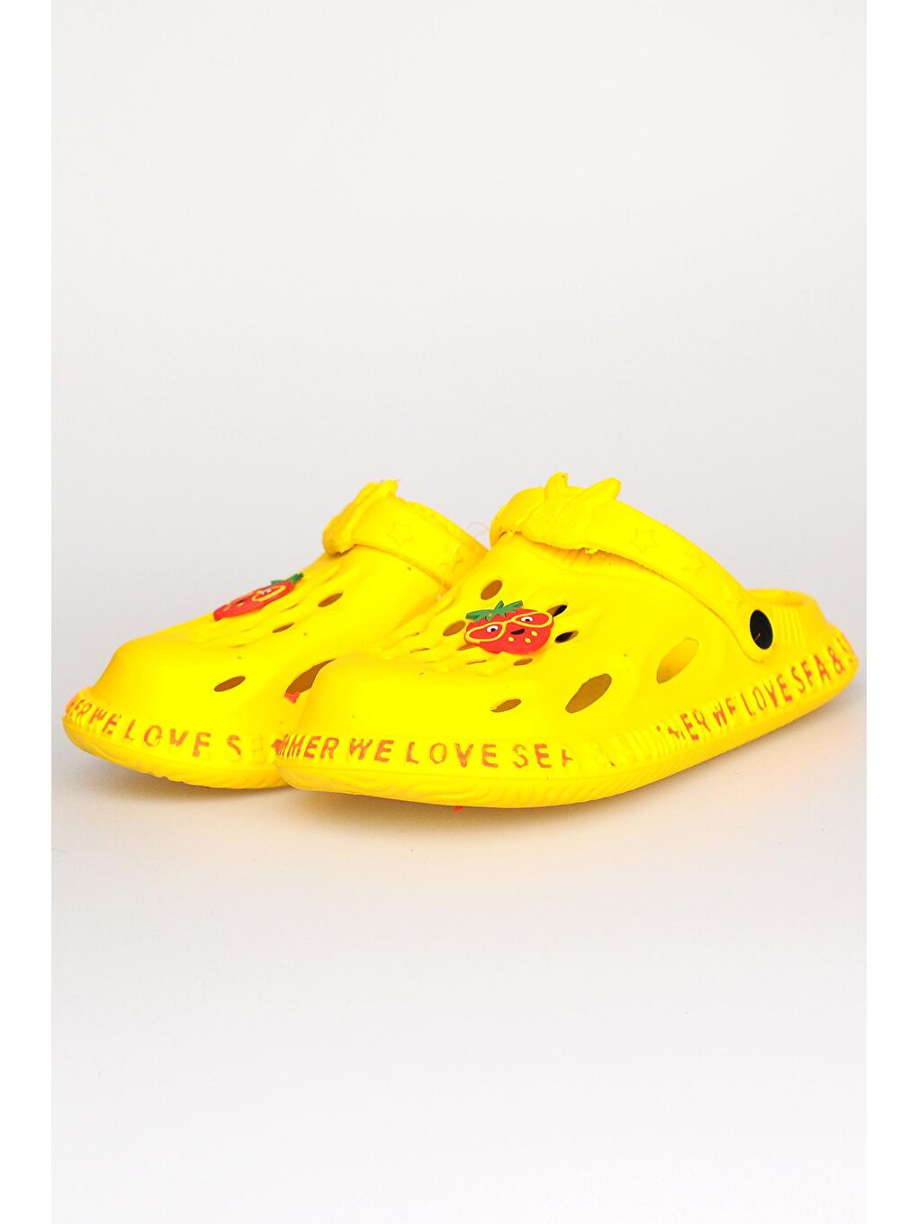 Sarı Kaymaz Anatomik Taban Maskotlu Çocuk Sandalet 001-215-22-2