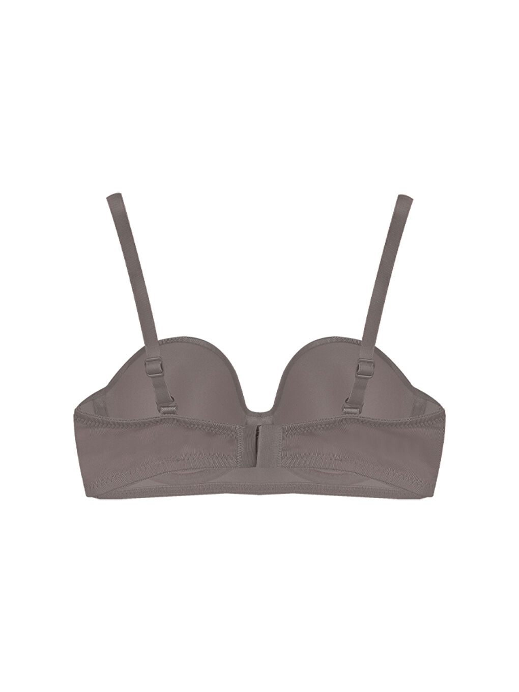 Gri Kadın Dolgusuz Mikro Straplez Sütyen-1