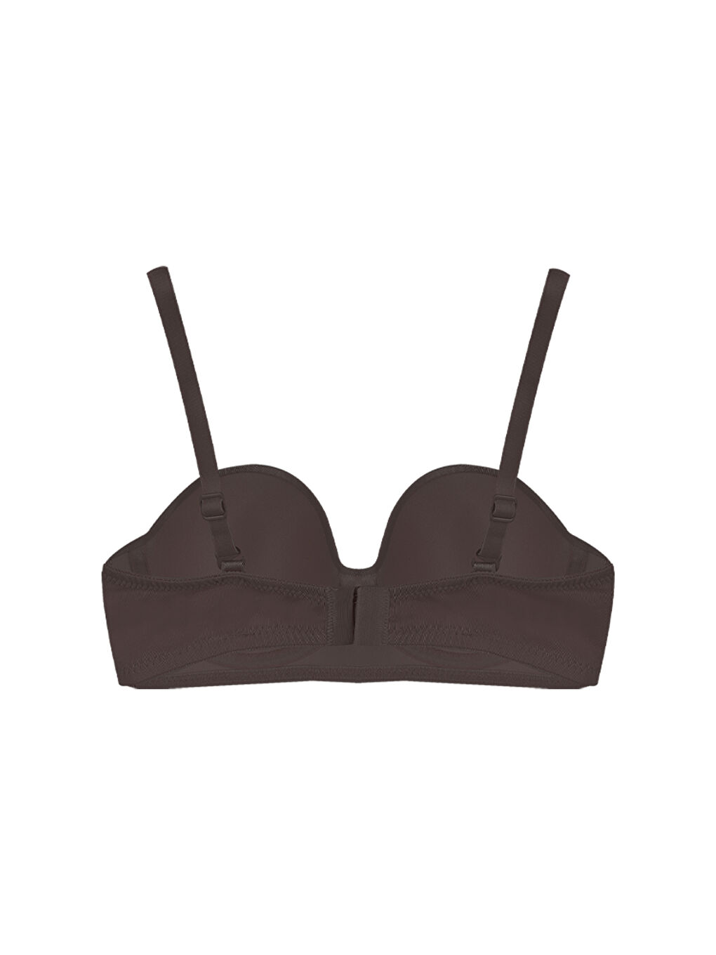 Kahverengi Kadın Dolgusuz Mikro Straplez Sütyen-1