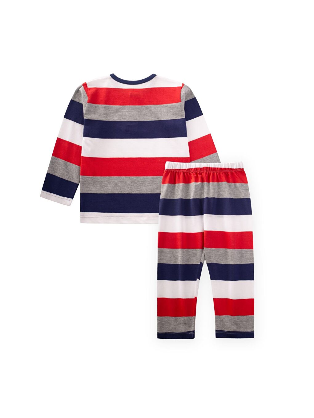 Desenli Pijama Takım 2-9 Yaş Lacivert Çizgili-1
