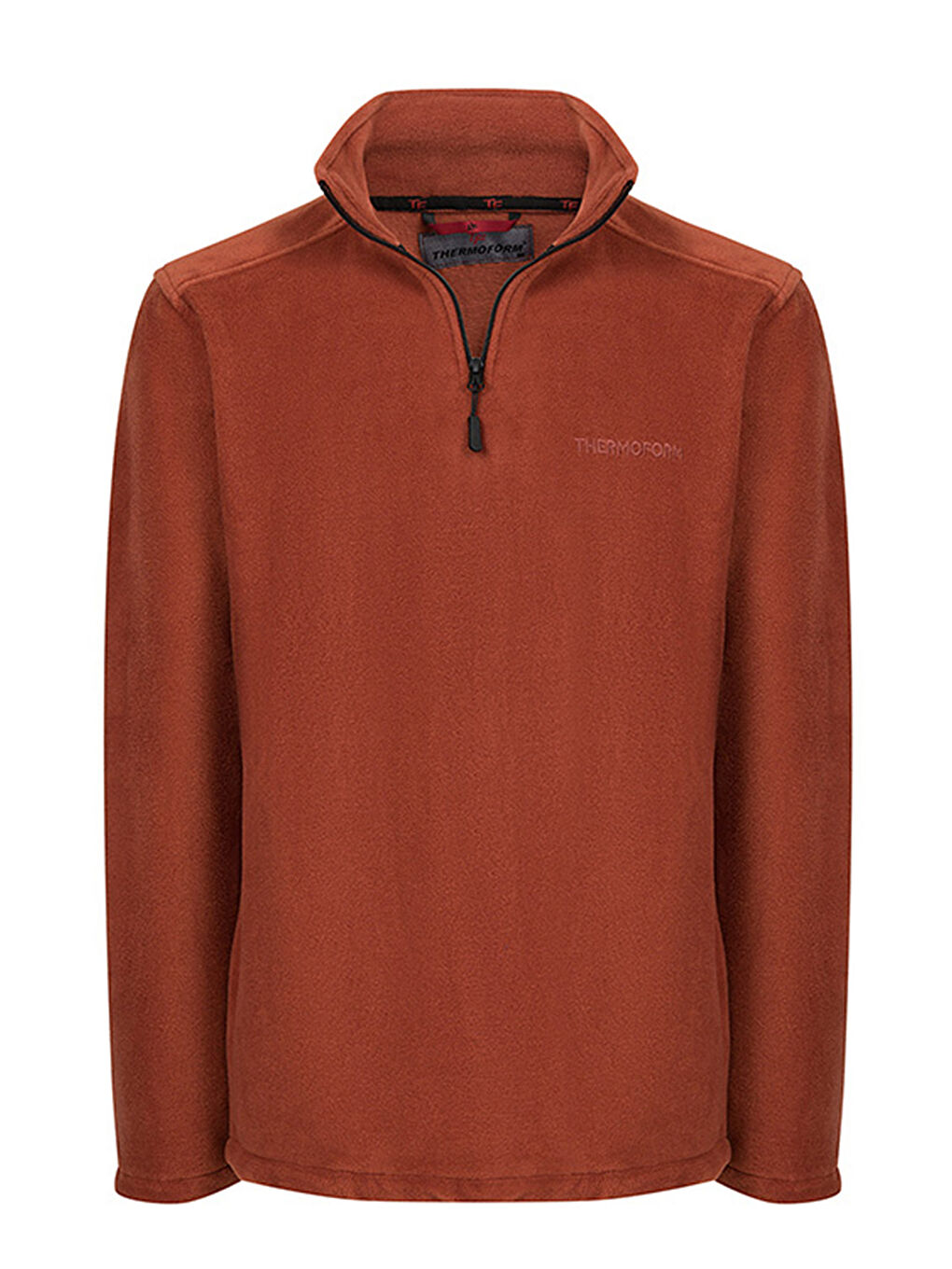 Kahverengi Erkek Polar Dik Yaka Sweatshirt-2