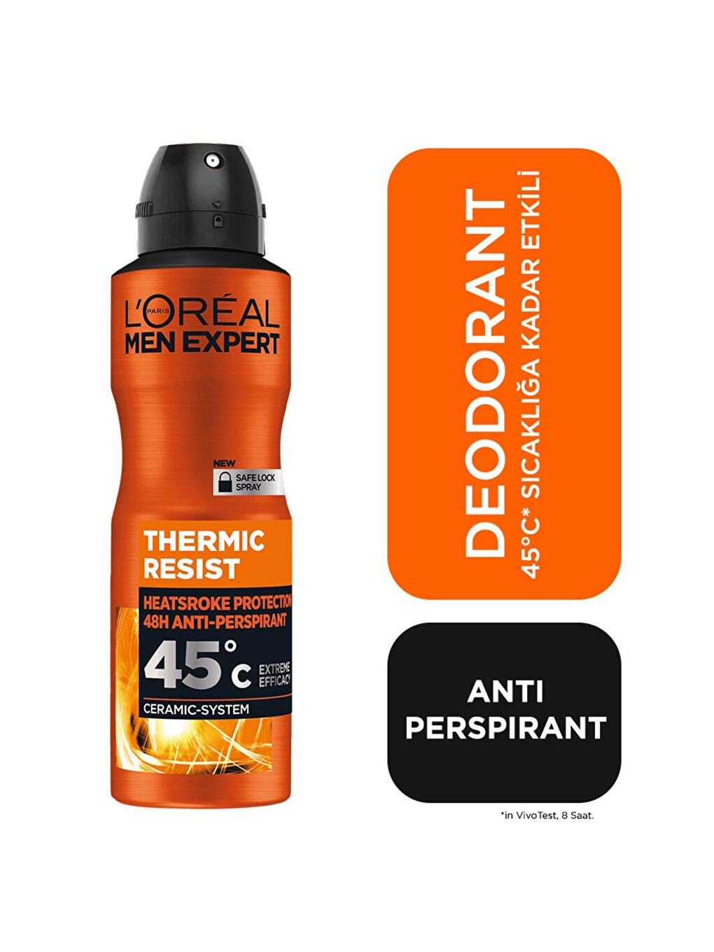 L'Oreal Paris Şeffaf Men Expert Thermic Resist Anti-Perspirant Sprey Deodorant 150ML - 1