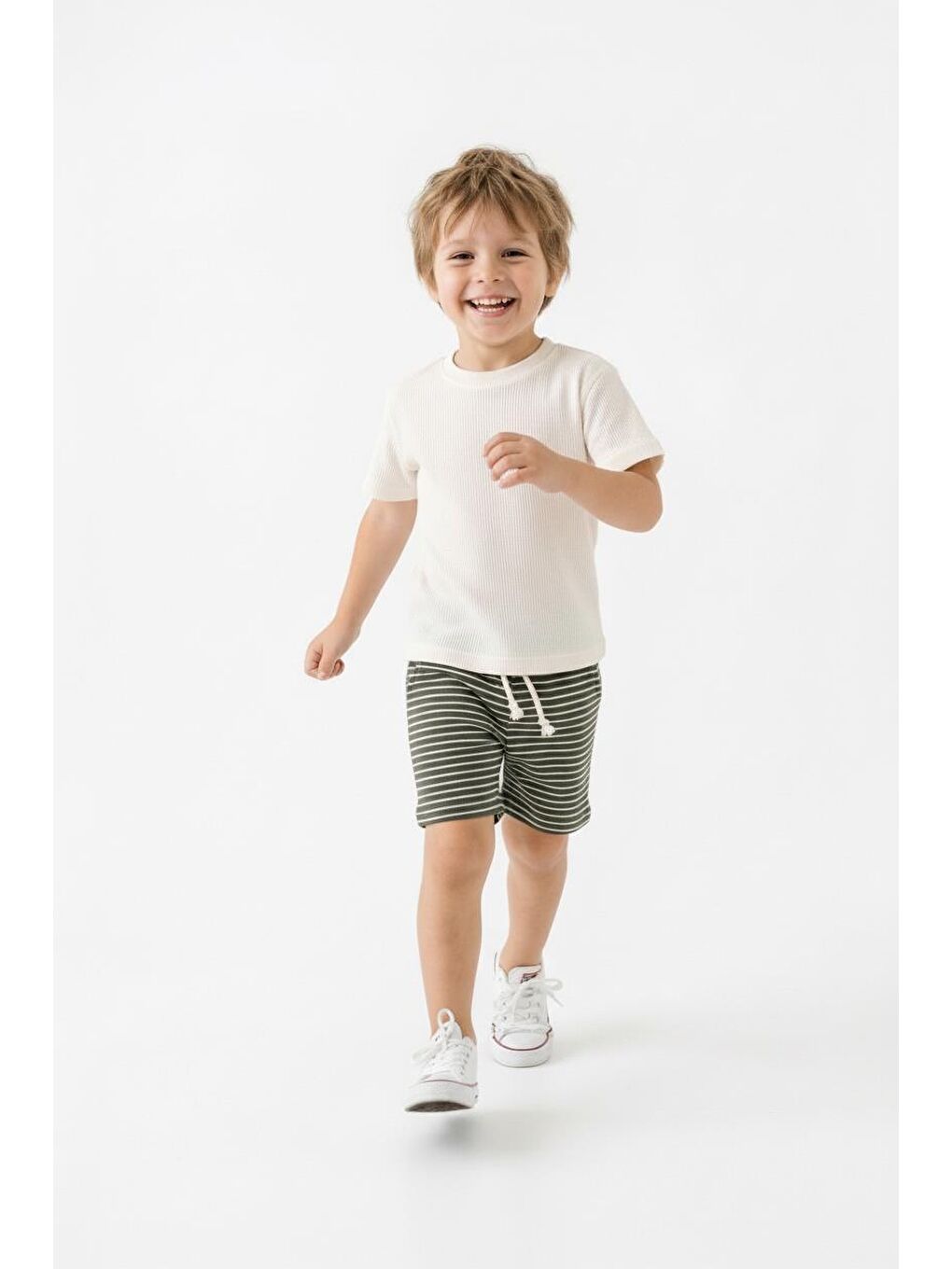 Haki Erkek Çocuk Şort Tişört 2li Takım-2