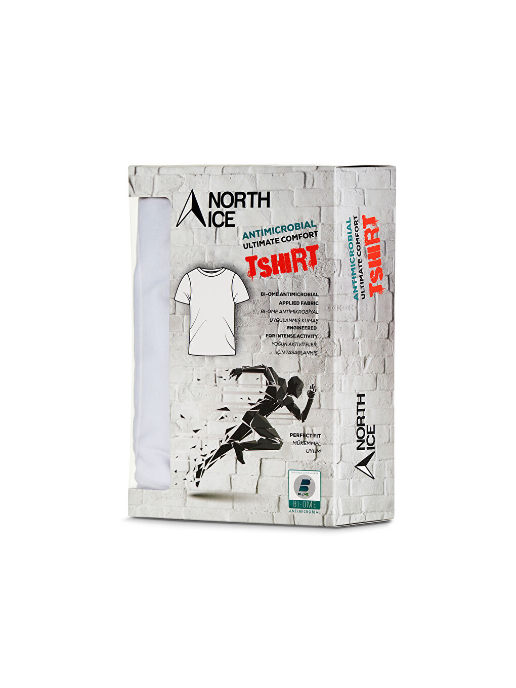 Beyaz North Ice Bisiklet Yaka Tshirt BEYAZ-3