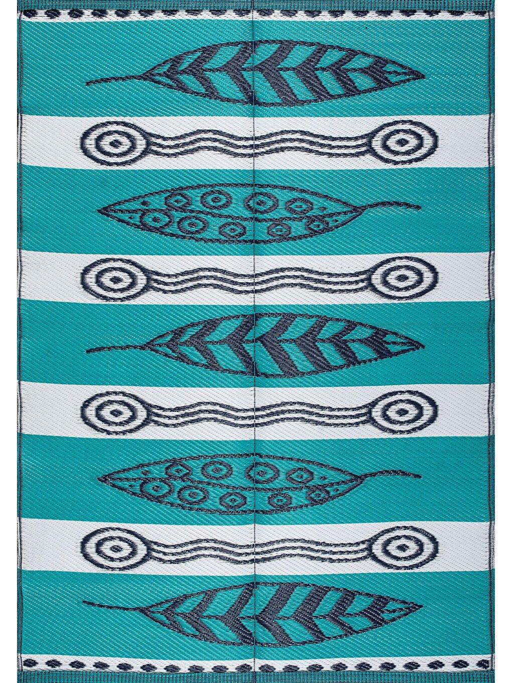 Yeşil Savana 8809 Hasır Mat Savan Halı-90x180-2