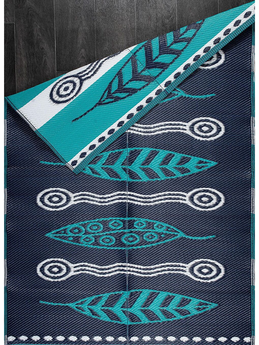 Yeşil Savana 8809 Hasır Mat Savan Halı-90x180-3