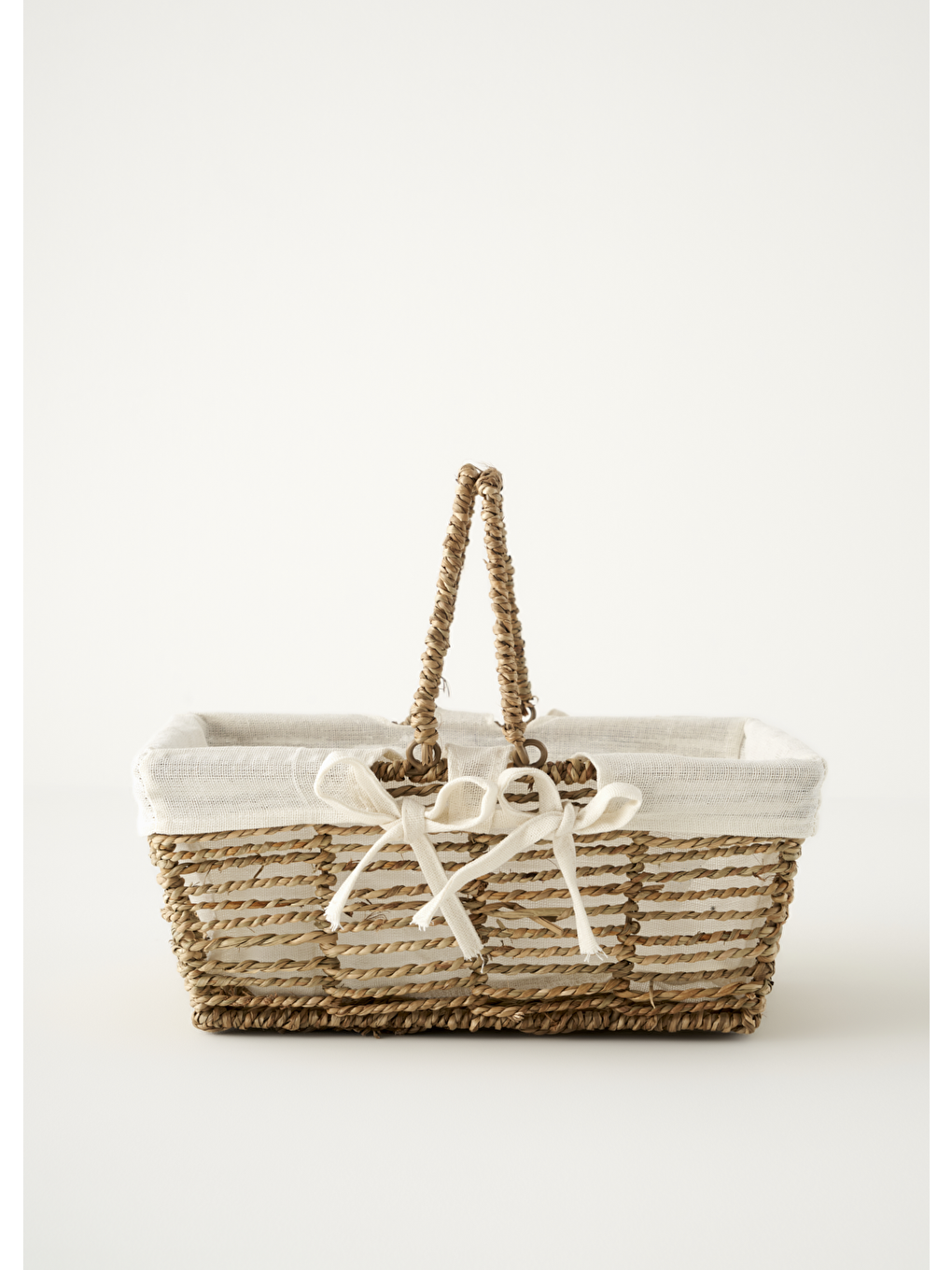 Bej Arden Bezli Sepet Naturel (31x22x13 cm)