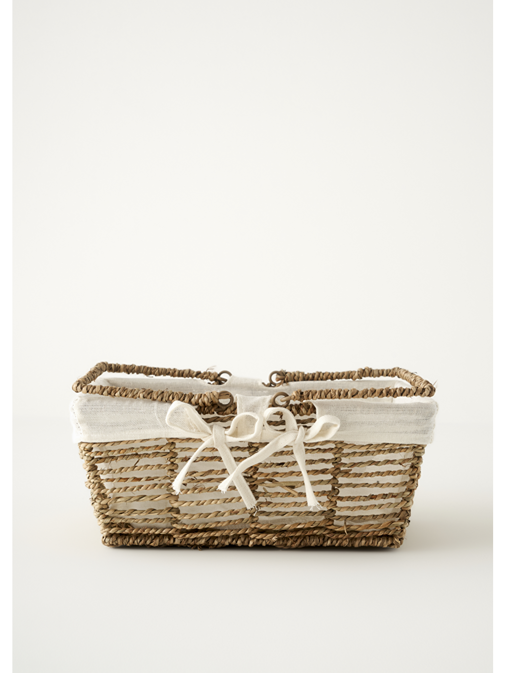 Bej Arden Bezli Sepet Naturel (31x22x13 cm)-1