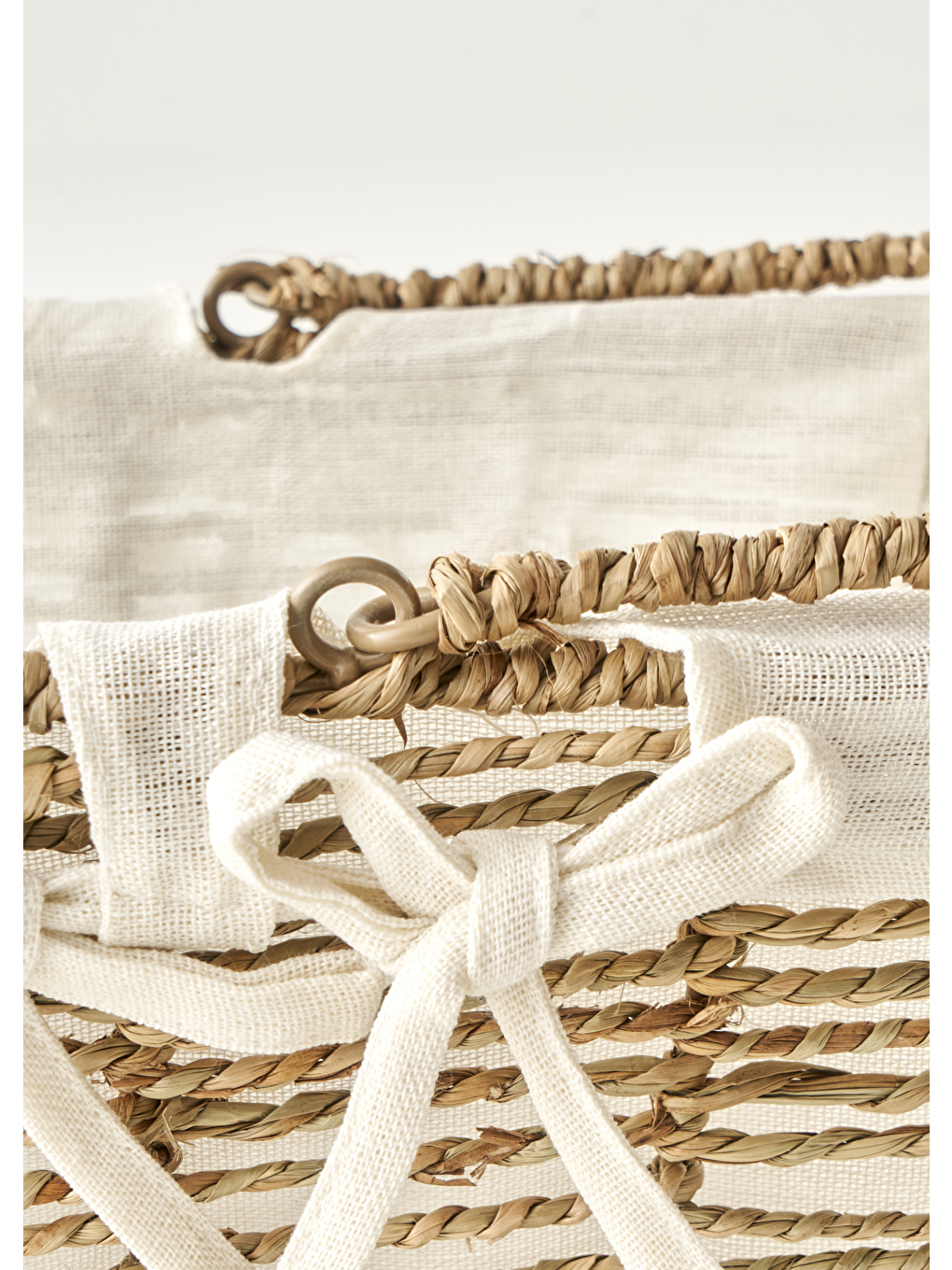 Bej Arden Bezli Sepet Naturel (31x22x13 cm)-3