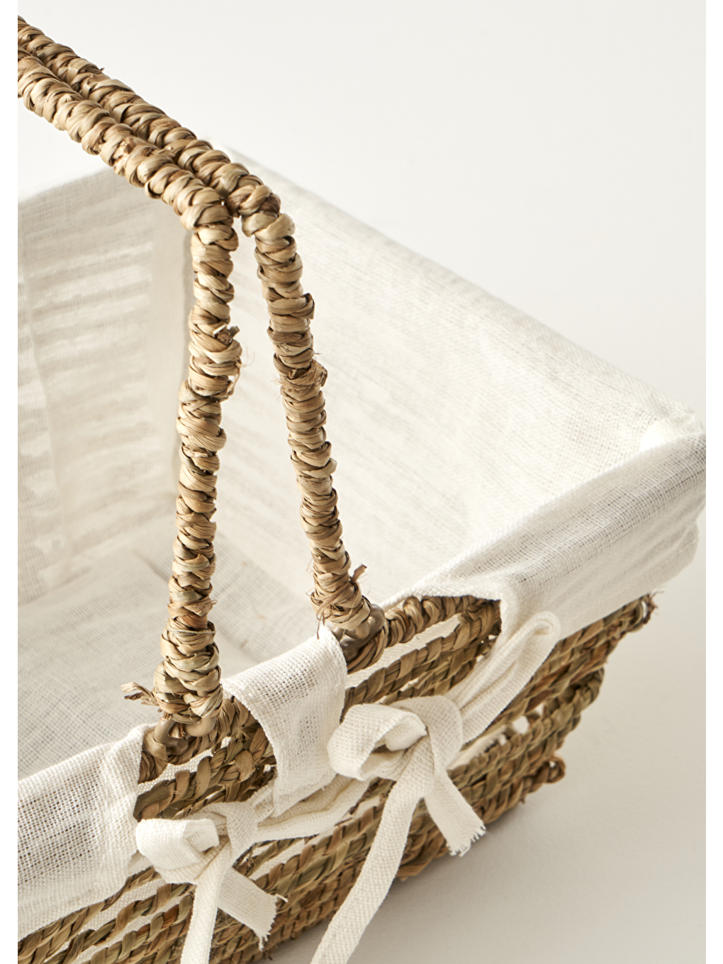 Bej Arden Bezli Sepet Naturel (31x22x13 cm)-4