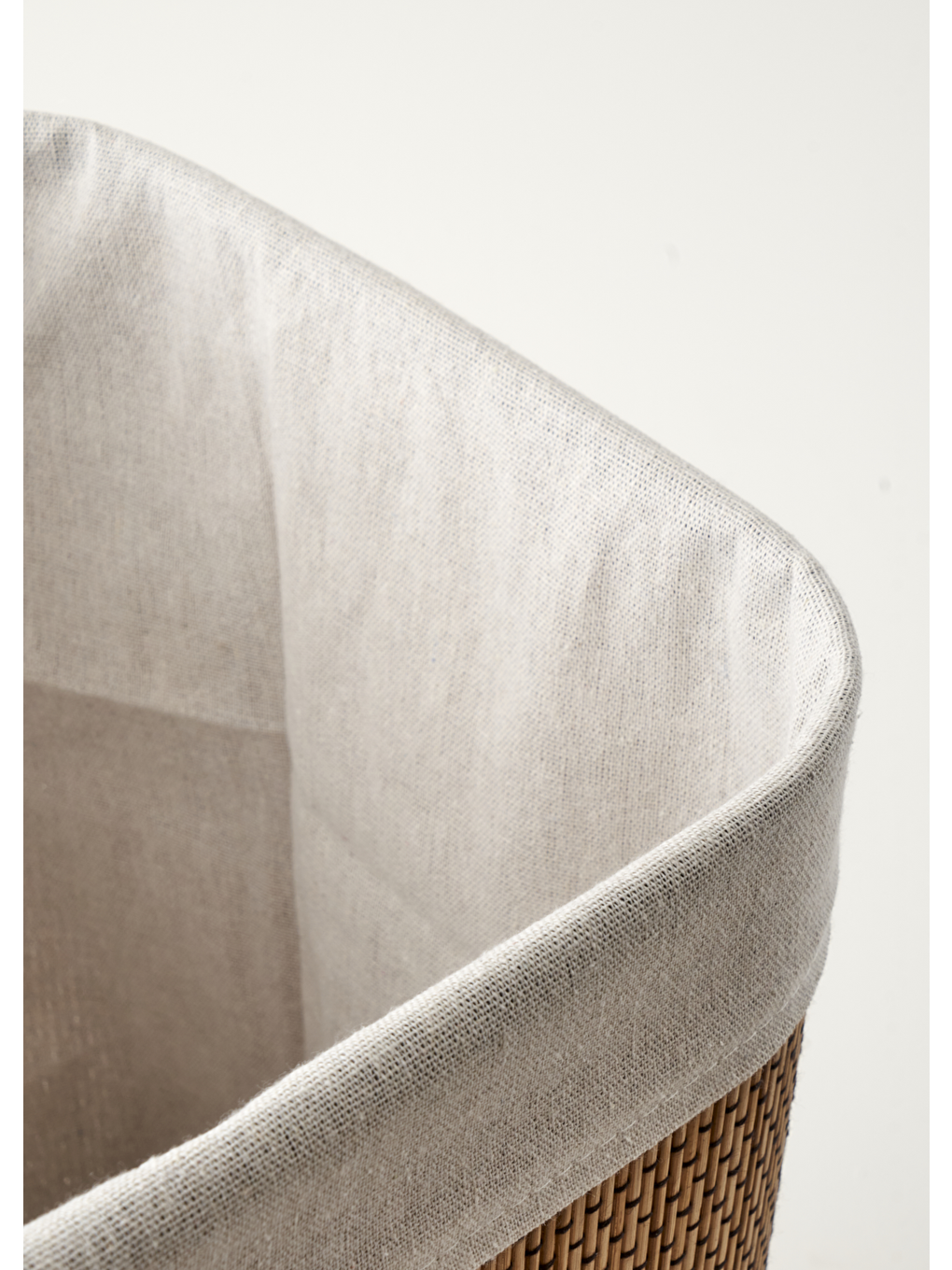 Bej Lovel Bambu Çamaşır Sepeti Naturel (40x30x61 cm)-5