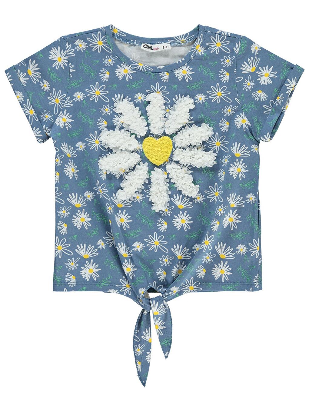 Girls Kız Çocuk Tişört 6-9 Yaş Element Mavisi