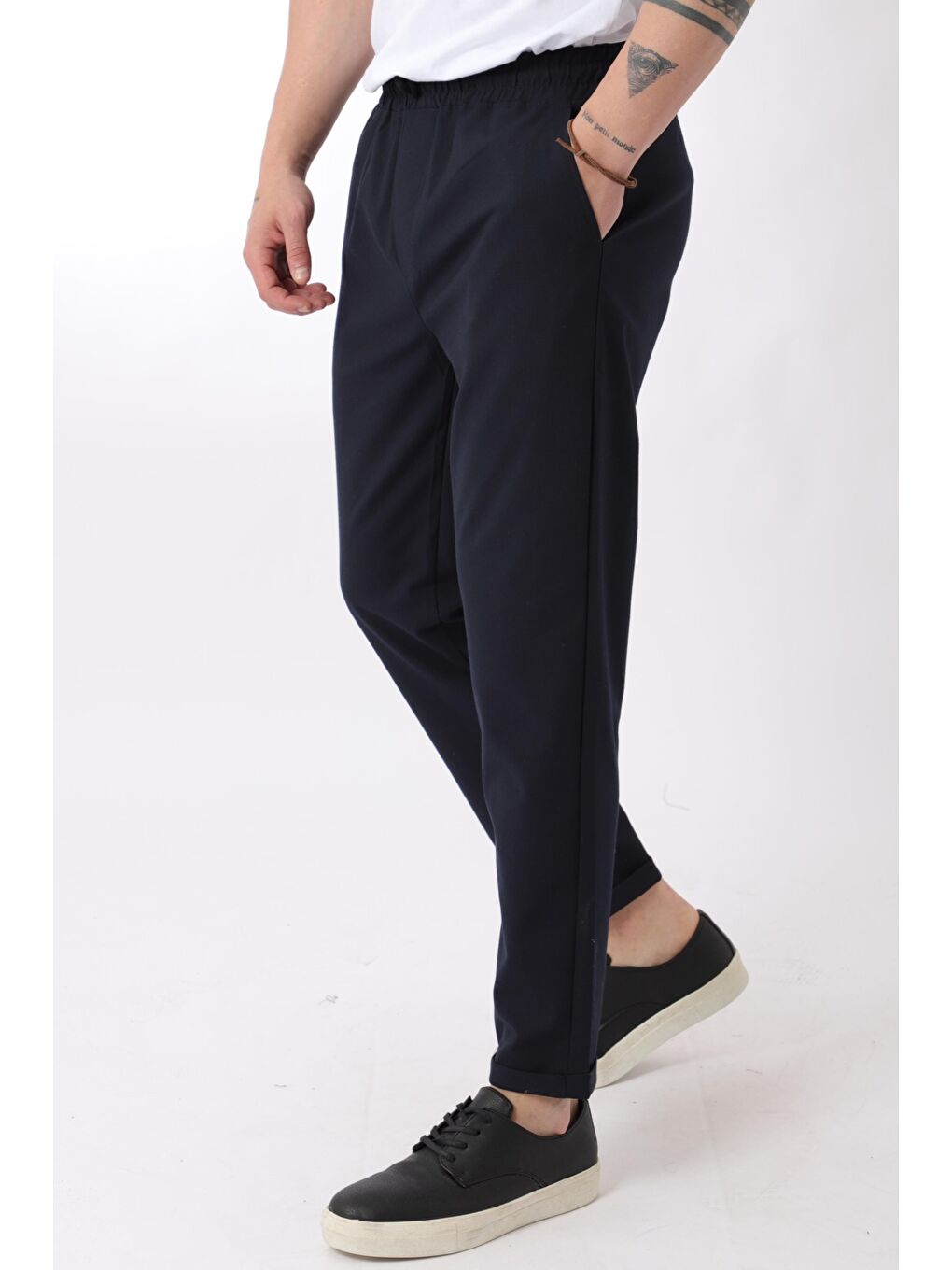 Stilkombin Lacivert Duble Paça Jogger Pantolon PLDP MH-23_0344