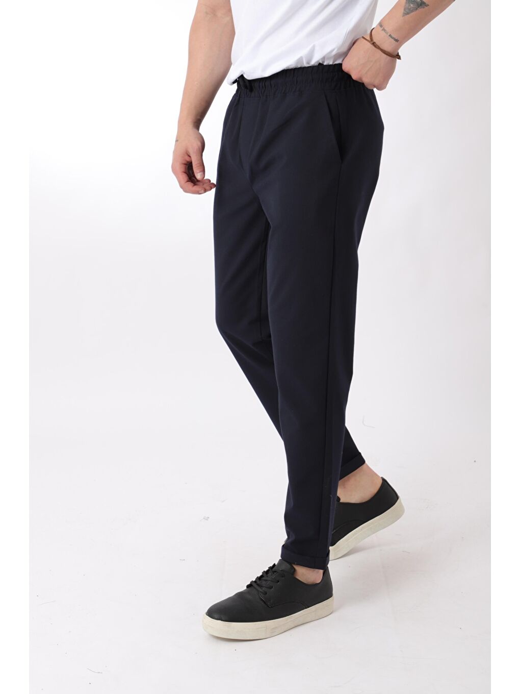 Stilkombin Lacivert Duble Paça Jogger Pantolon PLDP MH-23_0344 - 2