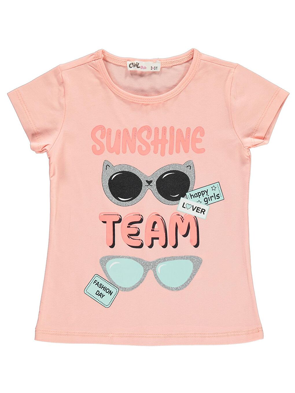 Pembe Girls Kız Çocuk Tişört 2-5 Yaş Pudra