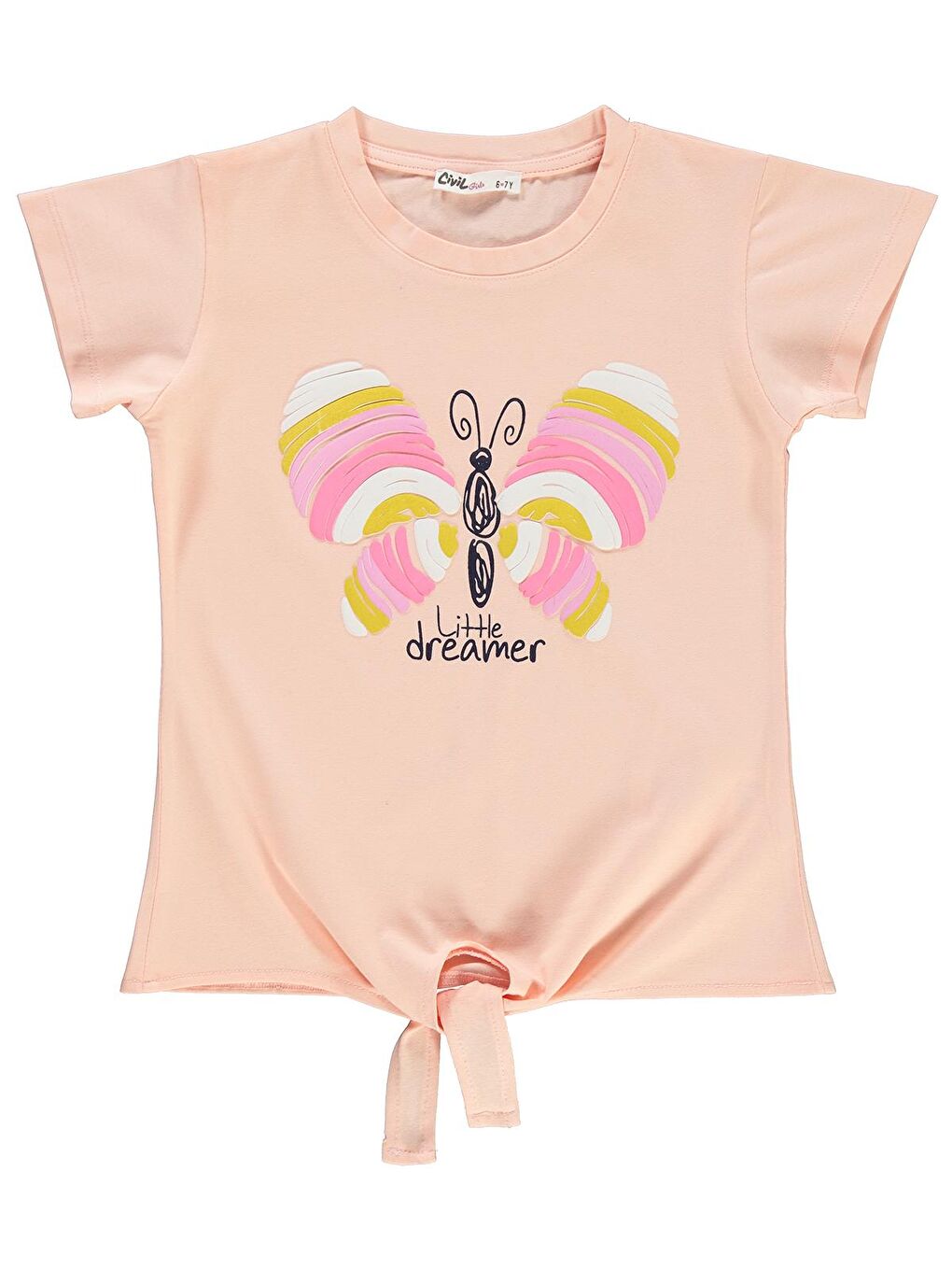 Pembe Girls Kız Çocuk Tişört 6-9 Yaş Somon