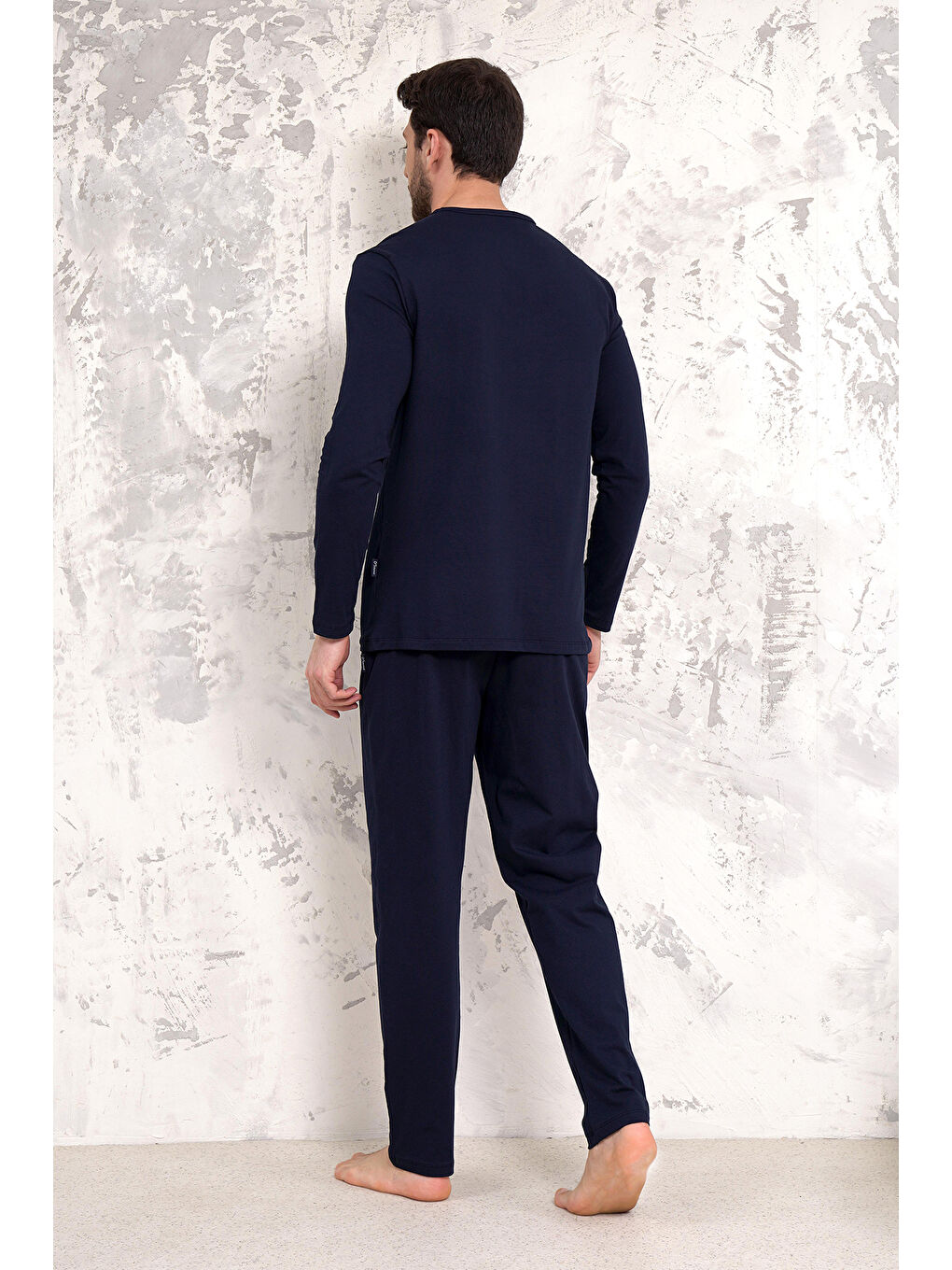 Lacivert Ds Damat Maschio Pamuk Pijama Takımı LACİVERT-2