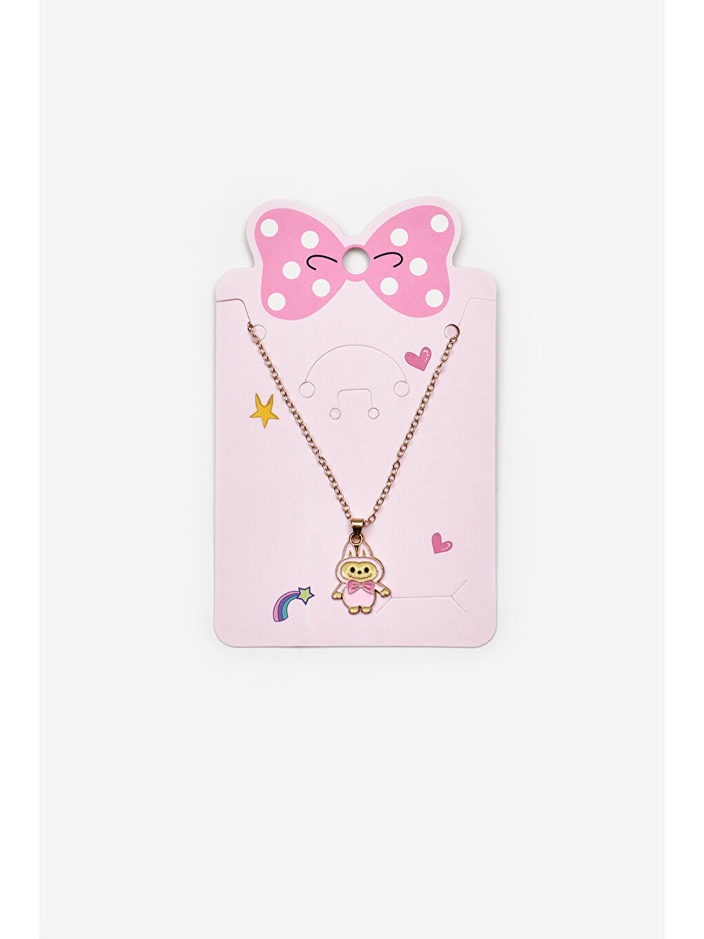 Pembe Oyuncak Figürlü Kız Çocuk Kolye