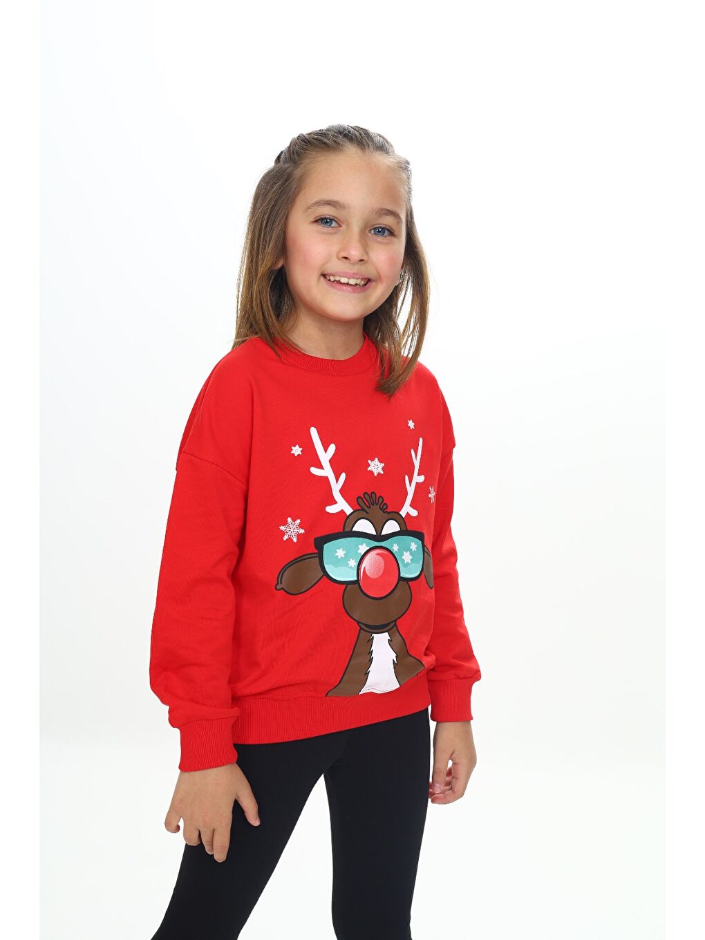 Toontoykids Kırmızı Kız Çocuk Baskılı Sweatshirt - 2