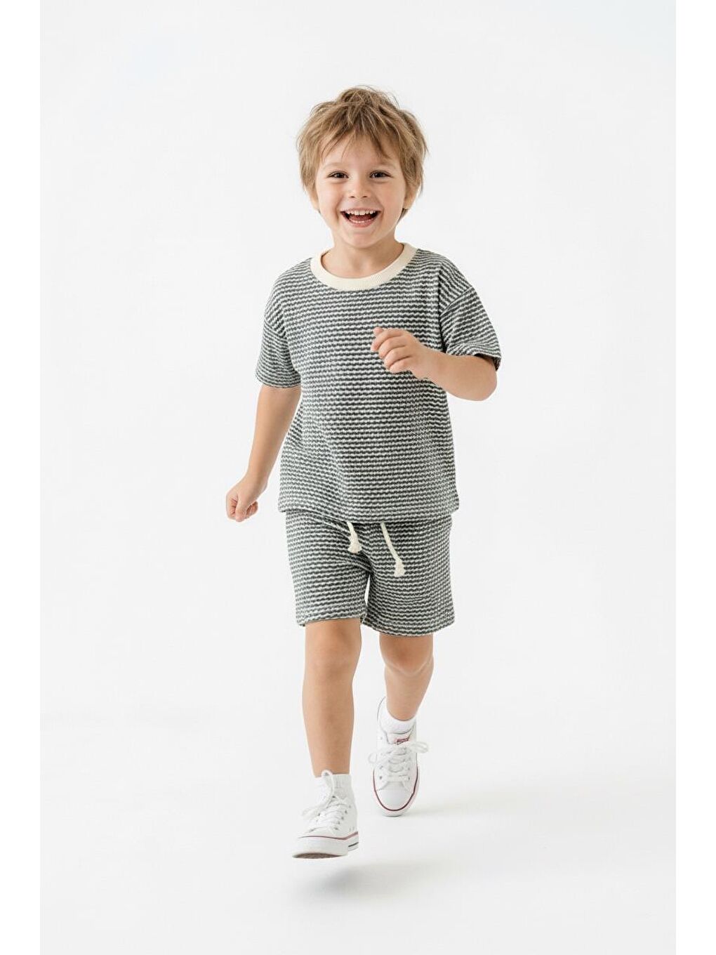 Haki Desenli Şort Tişört 2li Takım-2