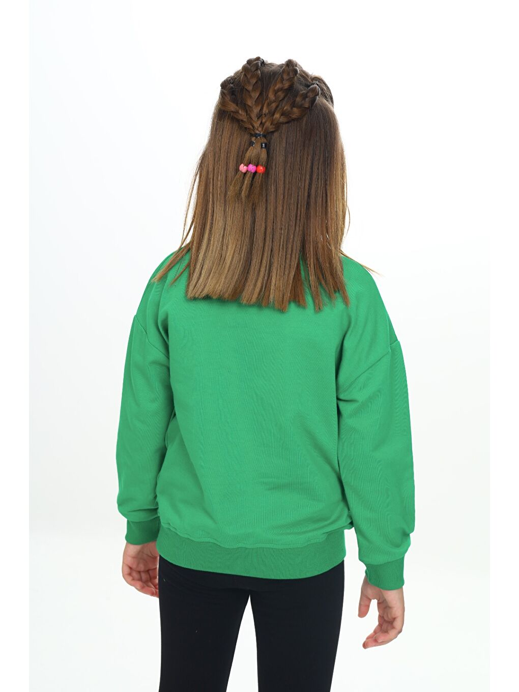 Toontoykids Yeşil Kız Çocuk Baskılı Sweatshirt - 3