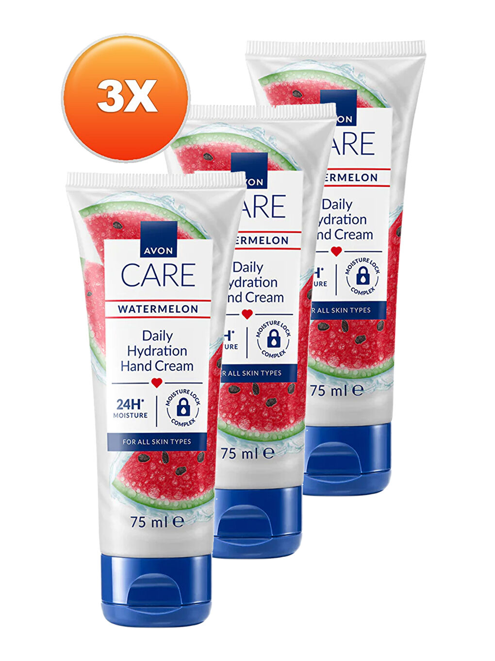 AVON Care Watermelon Karpuz Kokulu El Kremi 75 Ml. Üçlü Set - 1