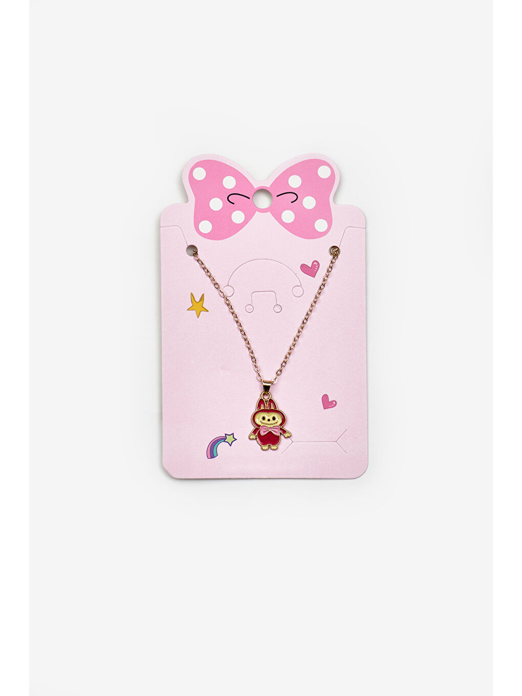 Kırmızı Oyuncak Figürlü Kız Çocuk Kolye