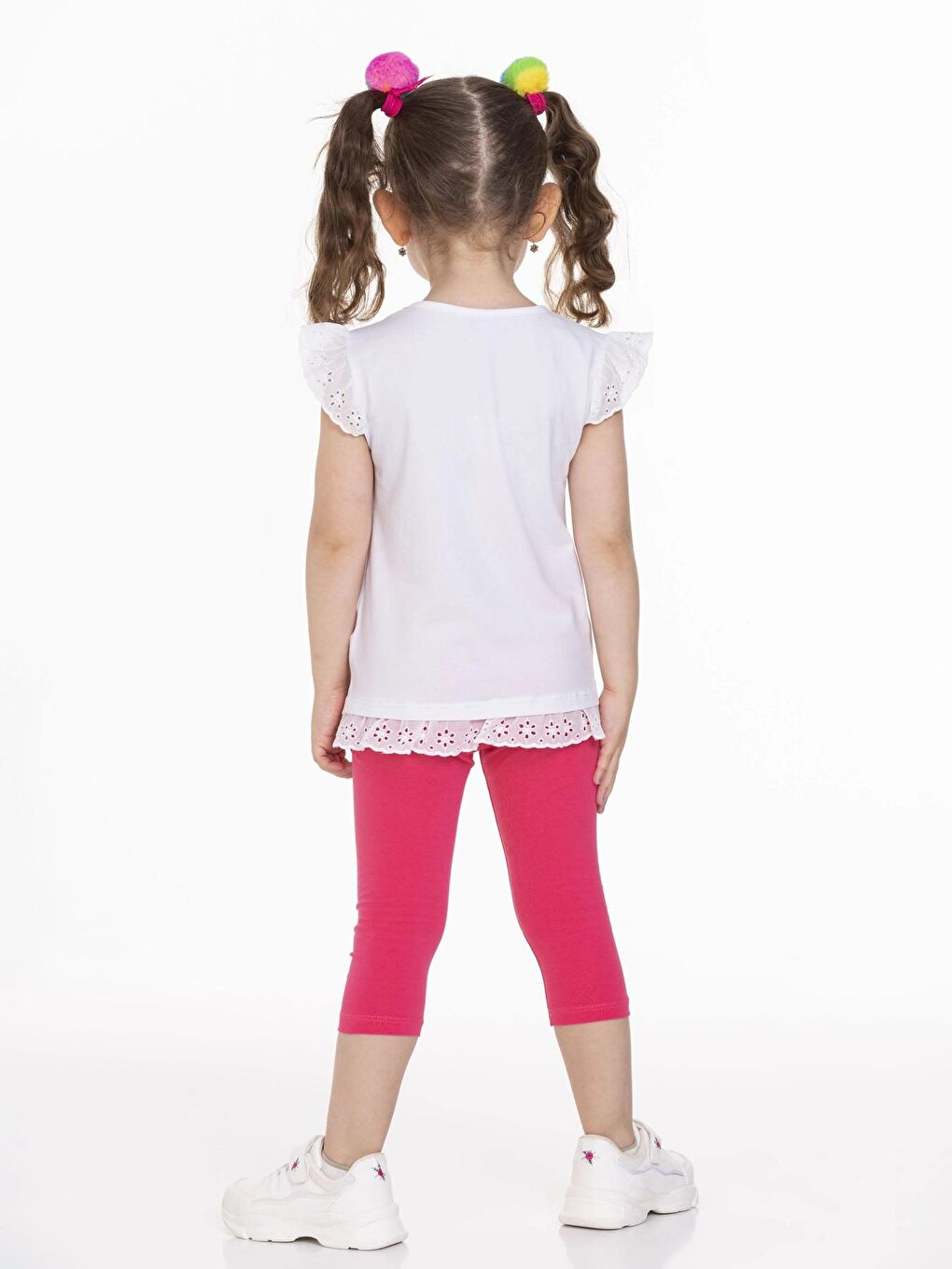 Fuşya Tavşan Baskılı Taytlı Takım 63117-3