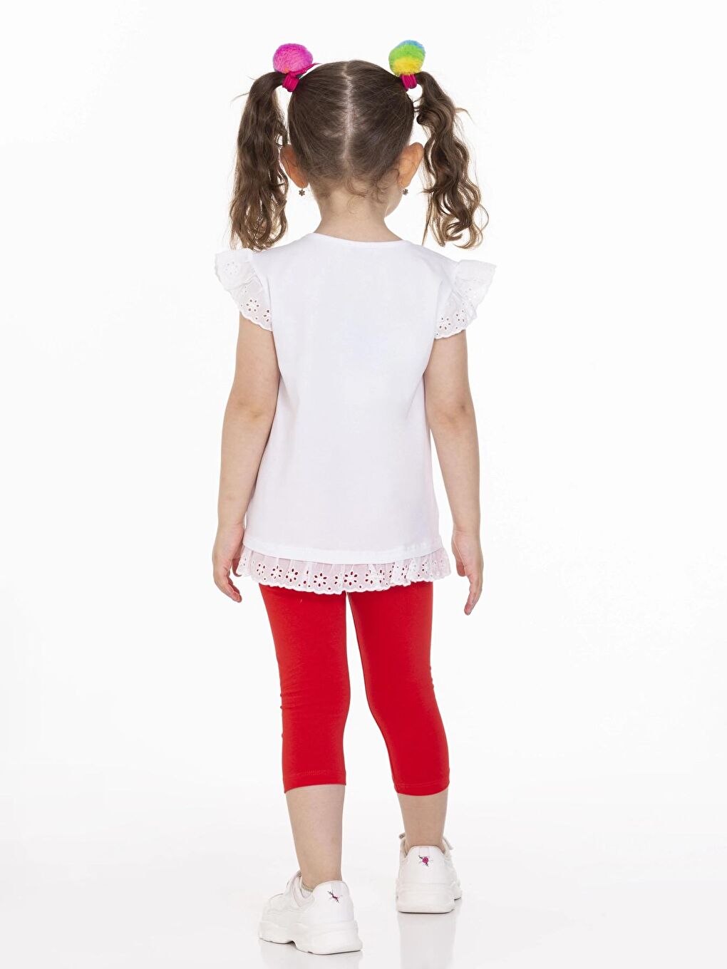 Kırmızı Tavşan Baskılı Taytlı Takım 63117-3