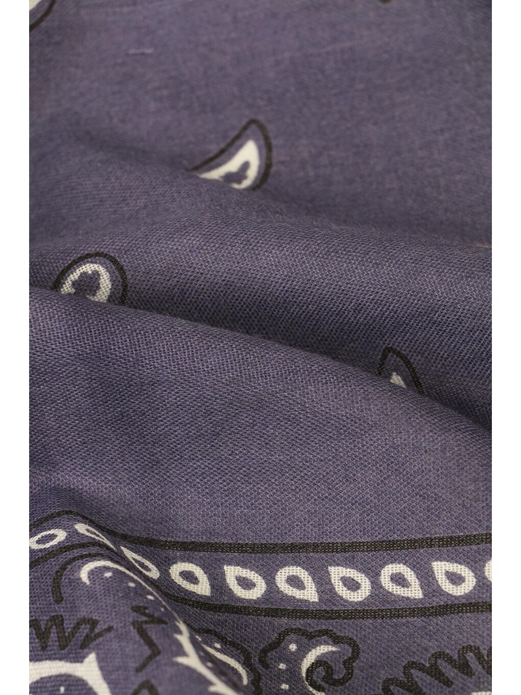 Karışık Şal Desenli Kare Pamuk Bandana Fular-2