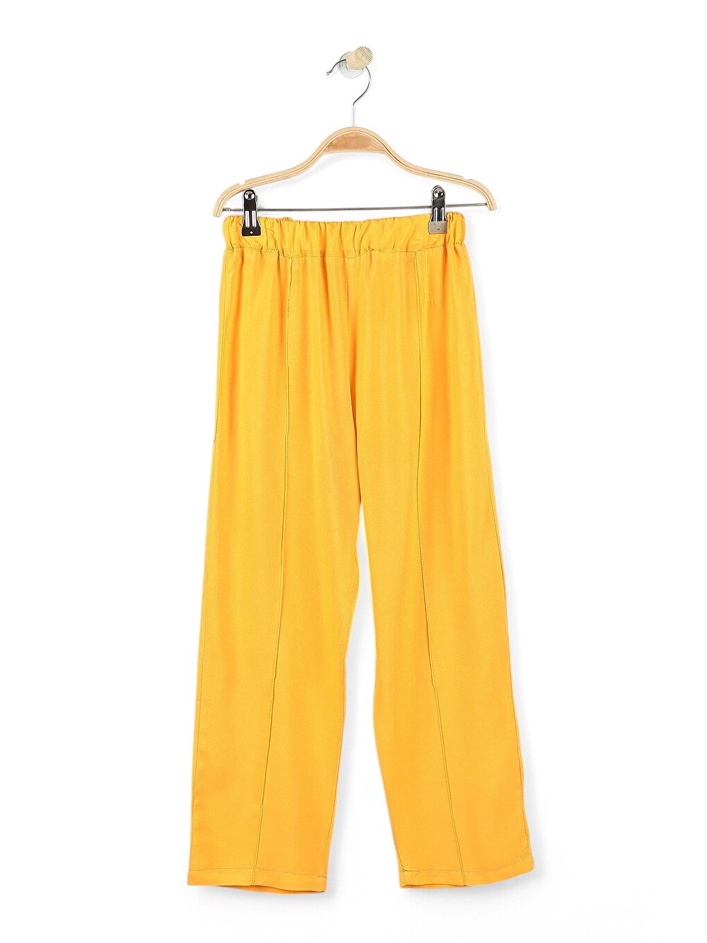 Turuncu Kız Çocuk Yazlık Etnik Desen Bluzlu, Müslin Pantalonlu 6-7-8-9-10 Yaş Bol Paçalı Takım-2
