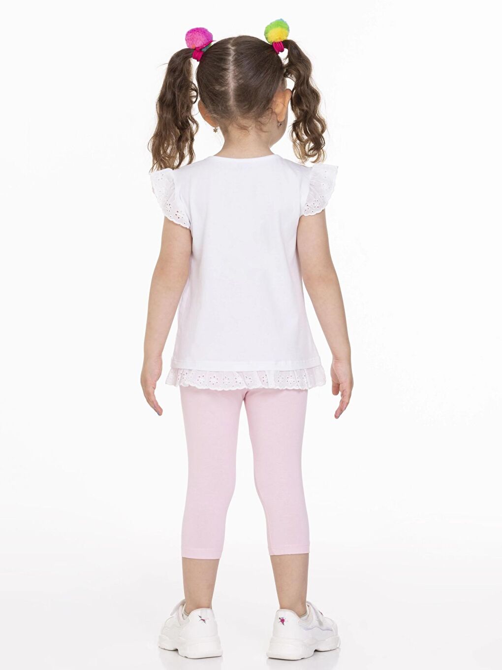 Pembe Tavşan Baskılı Taytlı Takım 63117-2