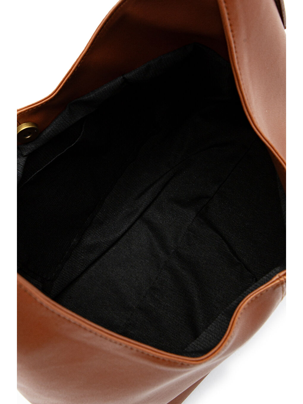 Kahverengi Suni Deri Cris Kemer Detaylı Salaş Kol Çanta Taba-4