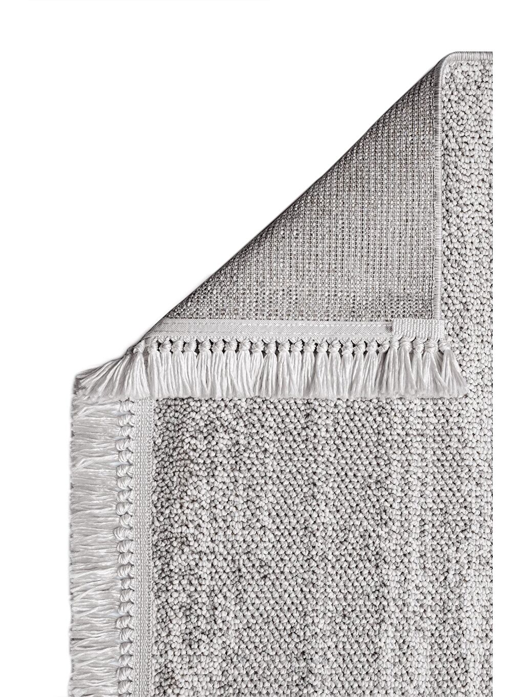 Beyaz Konfor Bastia 1276 Krem Gri Yumuşak Örgü Modern Dokuma Bukle Halı-80x150-1