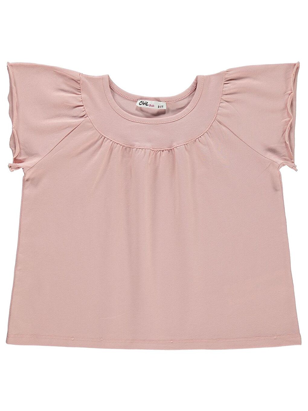 Pembe Girls Kız Çocuk Tişört 6-9 Yaş Pudra