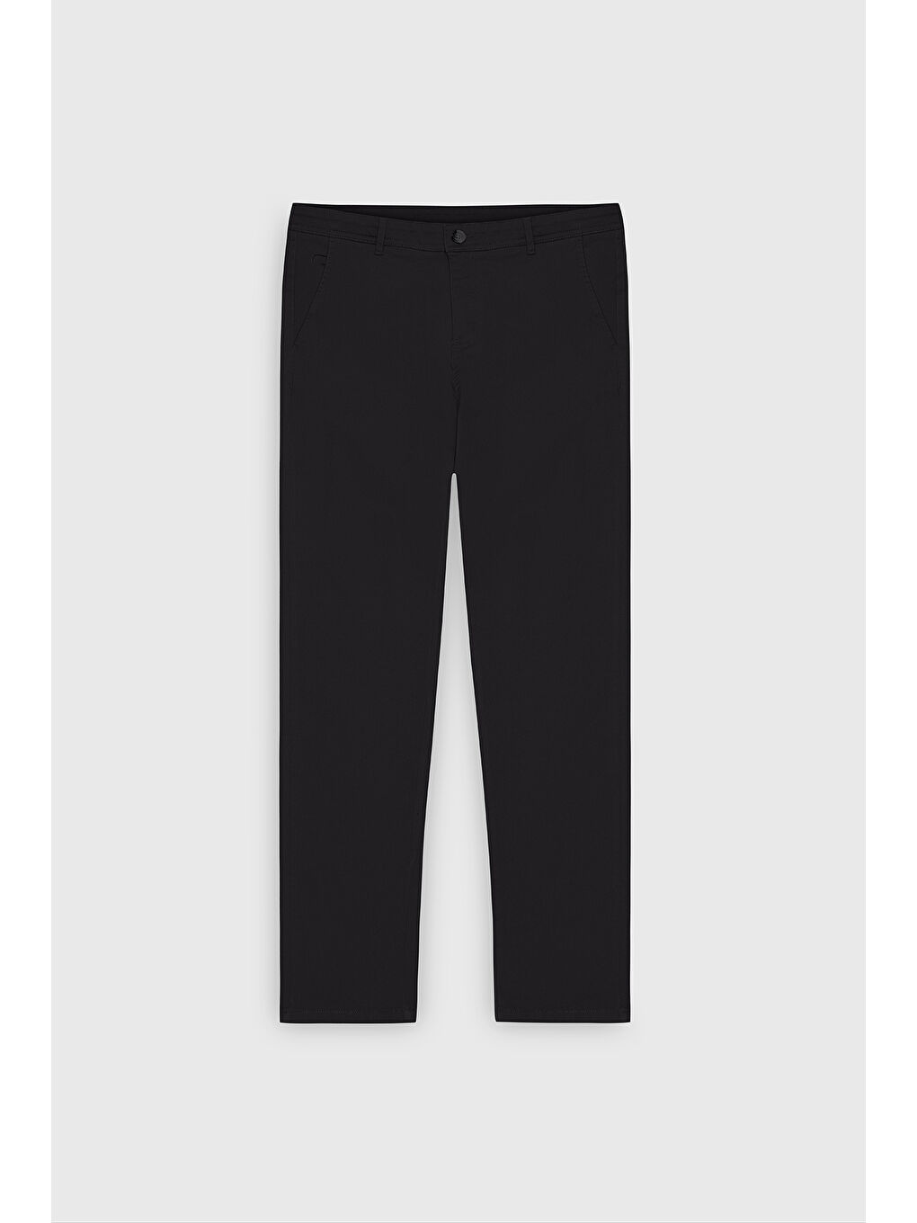 Erkek Siyah Slim Fit Dar Kesim Yan Cep Pamuklu Esnek Chino Pantolon-7