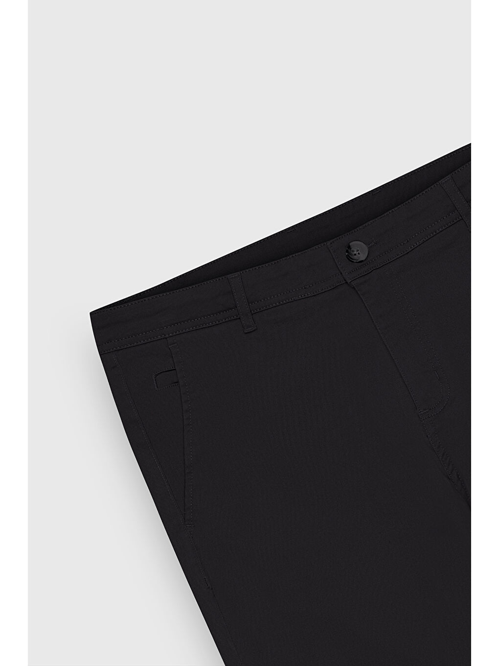 Erkek Siyah Slim Fit Dar Kesim Yan Cep Pamuklu Esnek Chino Pantolon-9