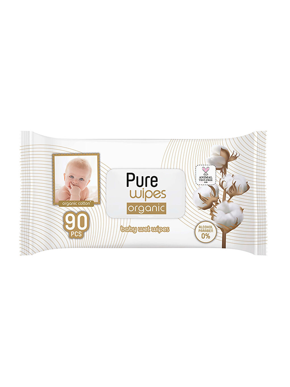 Organik Pamuklu Bebek Islak Mendil 3x90 Adet-1