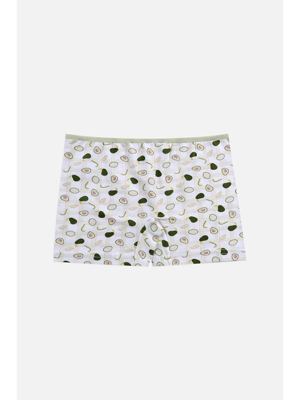 Yeşil Kız Çocuk 3'lü Avokado Desenli Boxer-1