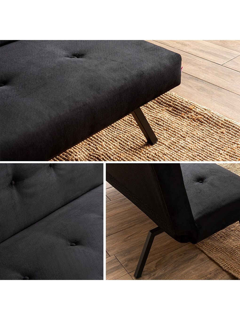 Zola Üçlü Yataklı Koltuk - Soho Siyah-7