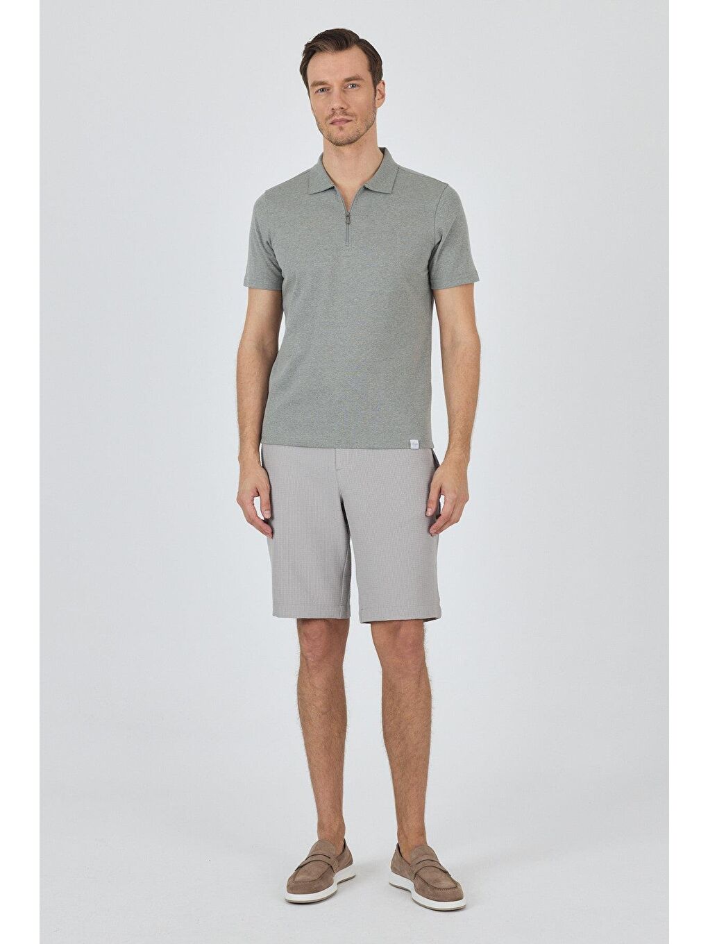 Koyu Yeşil Kısa Kol Düz Suprem Polo Yaka Cepsiz Pamuklu Casual Slim Fit Tişört 1011250164_700-1