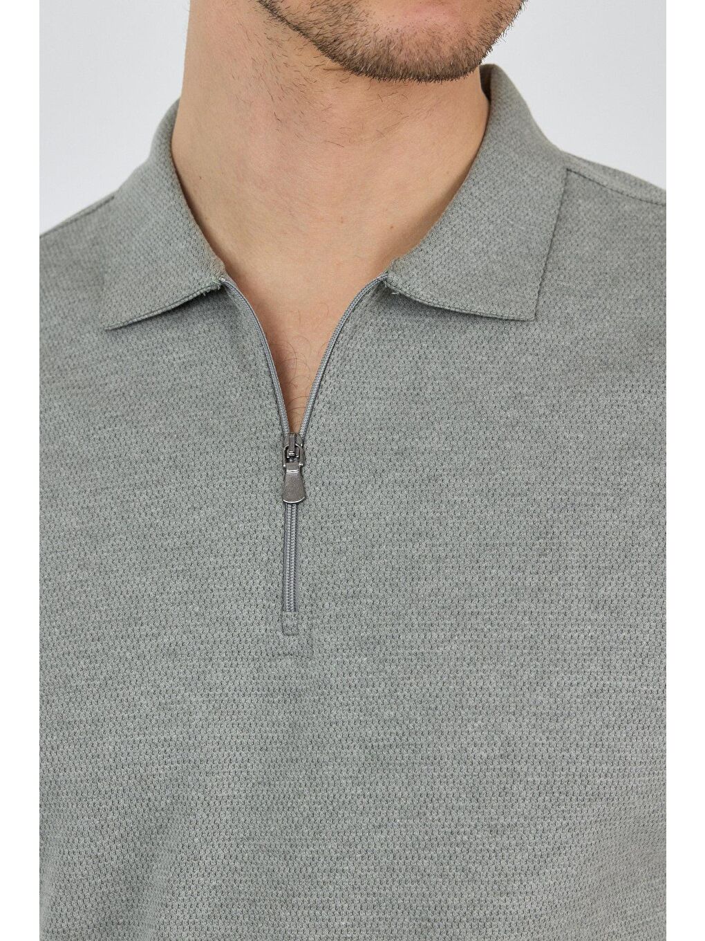 Koyu Yeşil Kısa Kol Düz Suprem Polo Yaka Cepsiz Pamuklu Casual Slim Fit Tişört 1011250164_700-3