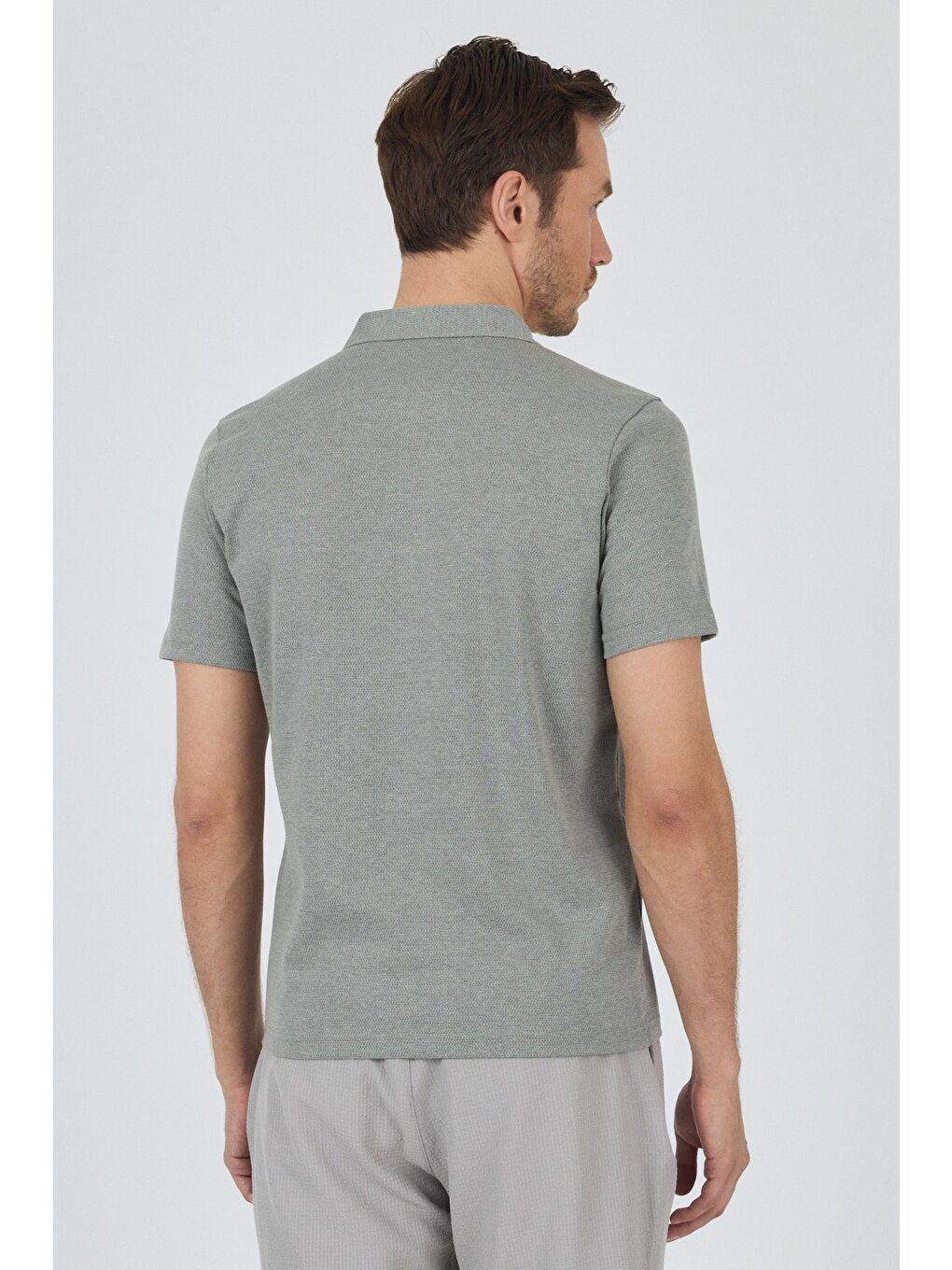 Koyu Yeşil Kısa Kol Düz Suprem Polo Yaka Cepsiz Pamuklu Casual Slim Fit Tişört 1011250164_700-4