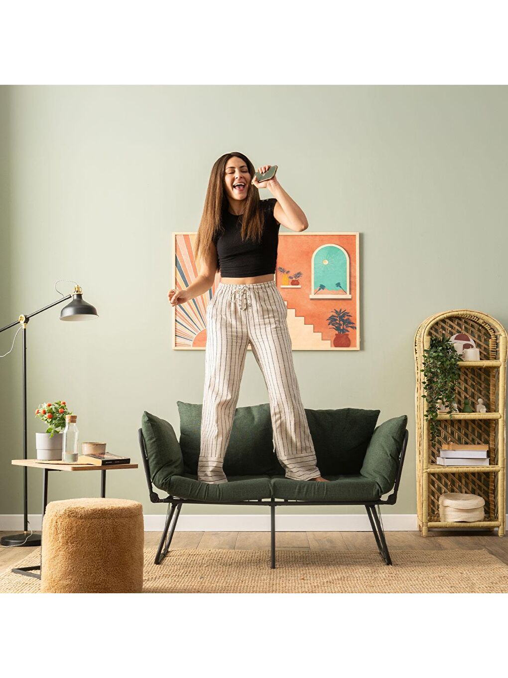 Viper İkili Katlanır Yataklı Koltuk Keten Haki-4