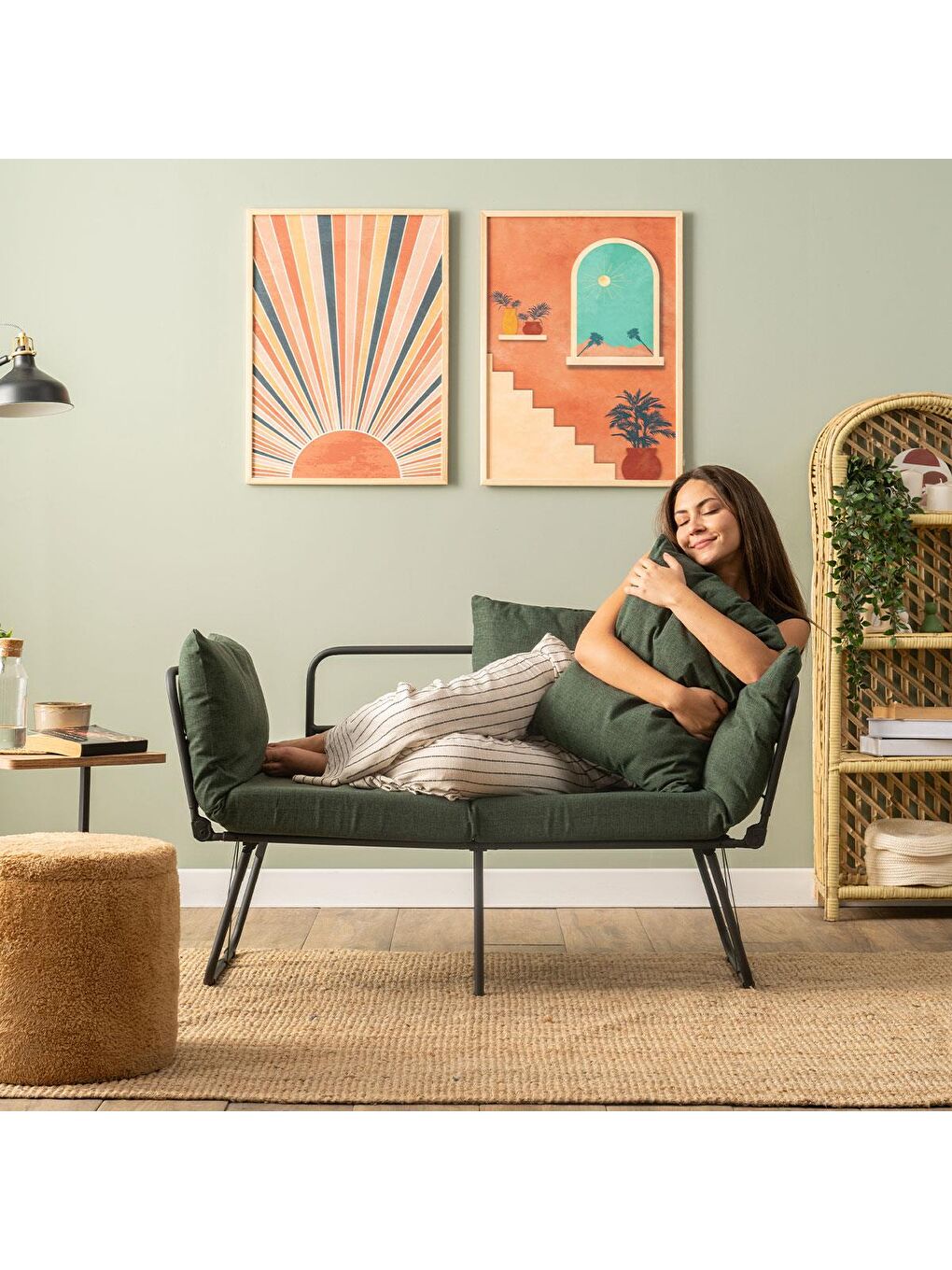 Viper İkili Katlanır Yataklı Koltuk Keten Haki-6